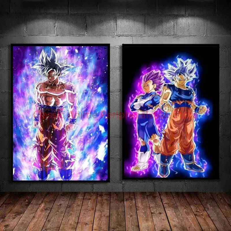 Leinwand-Wandkunst, Dragon Ball Goku, ästhetisches Poster, Raumdekoration, Gemälde zum Aufhängen, klassische Geburtstagsgeschenke