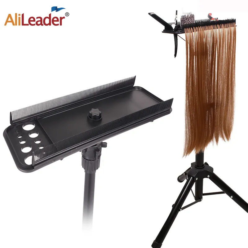 Doppelseitige Zahn verlängerung Display Tablett Multifunktions-Haars chale für Perücken ständer einfach zu platzieren Salon Friseur Styling-Tool