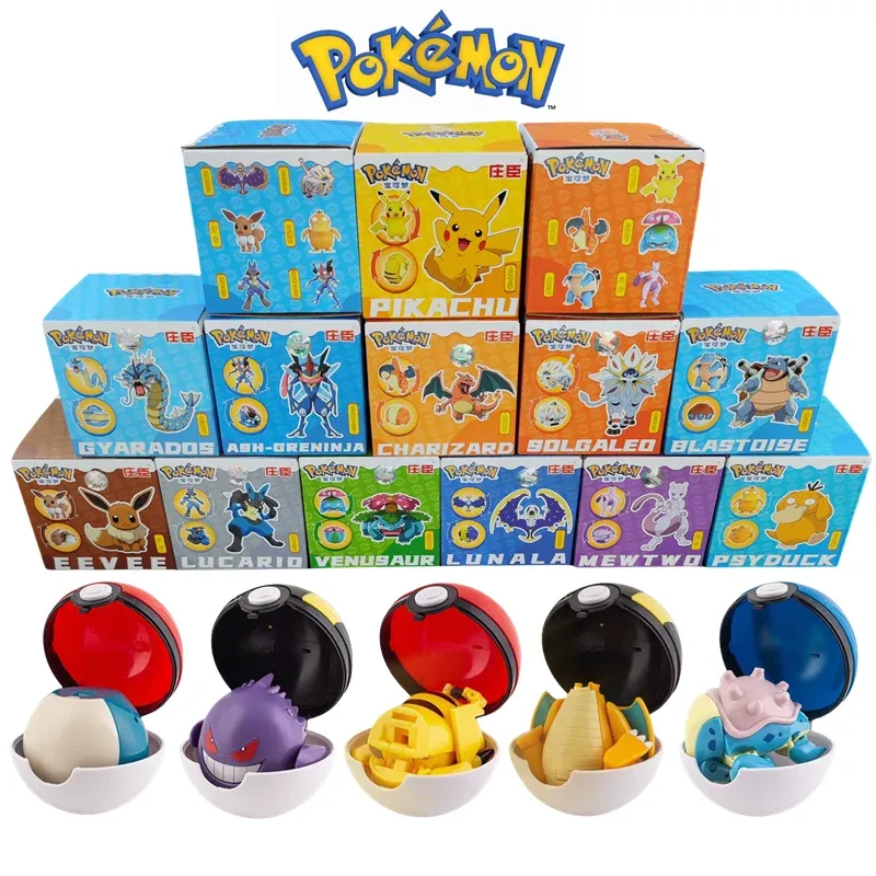 Pokemon Figuren Spielzeug Taschenmonster Ball Modell Pikachu Gengar Pokeball Dragonite Snorlax Pokeball Actionfiguren Spielzeug