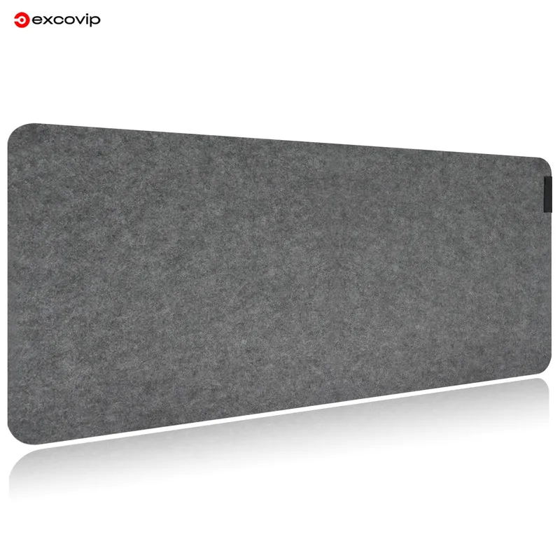 EXCO Große Filz-Schreibtischunterlage, erweiterte Maus, Tastaturmatte, rutschfeste Basis, Computer-Desktop, weicher Schutz für Gaming, Büro, Zuhause, Laptop