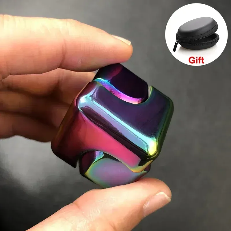 Metall Cube Rotierenden Fingertip Gyroskop Zappeln Anti Stress Spielzeug Erwachsene Büro Home Reise Tragbare Spinner Spielzeug Weihnachten Geschenke