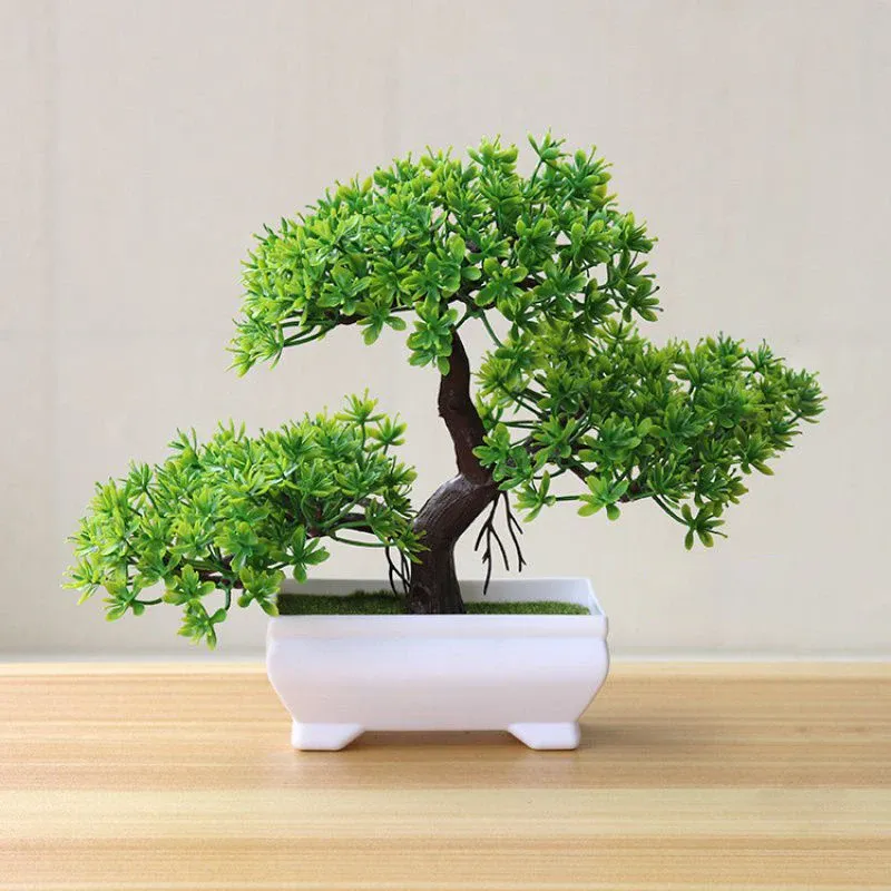 Künstlicher Baum, Bonsai-Simulationspflanzen, Topfpflanzen für Gartentisch, Zuhause, Zimmer, Schlafzimmer, Dekoration, Outdoor, gefälschte Pflanzenornamente