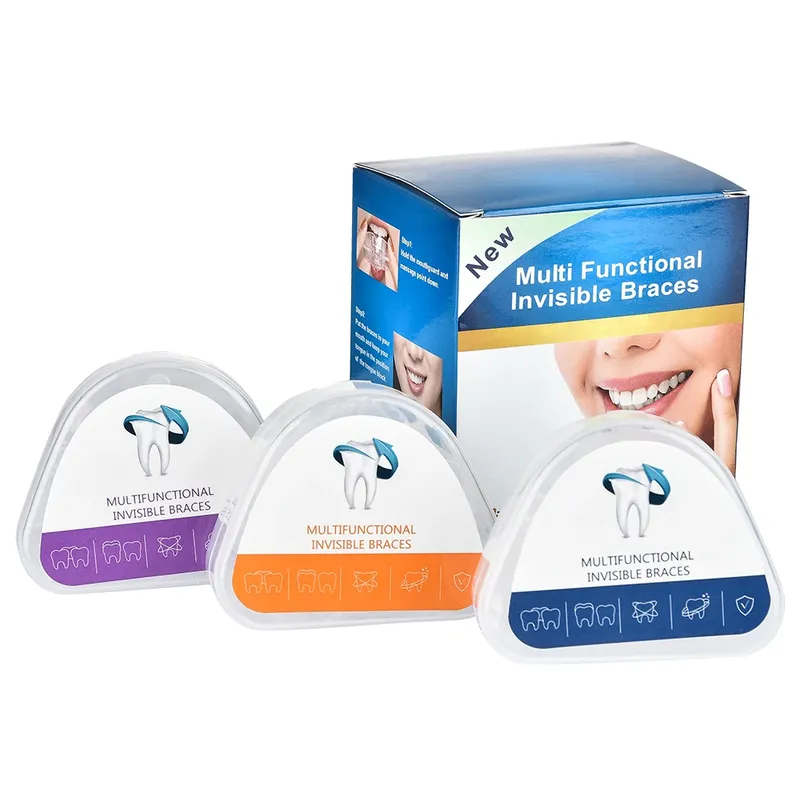 Zahngerät, kieferorthopädische Zahnspangen, Trainer-Set für Erwachsene, Orthesen, Zahnhalter, Ausrichtung, 3-Phasen-Zahnglätter