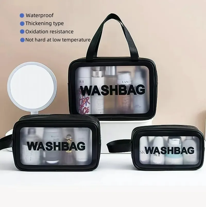 Wasserdichte tragbare Reise Wasch beutel weibliche transparente Make-up Aufbewahrung beutel große Kapazität kosmetischen Veranstalter Schönheit Frauen Fall