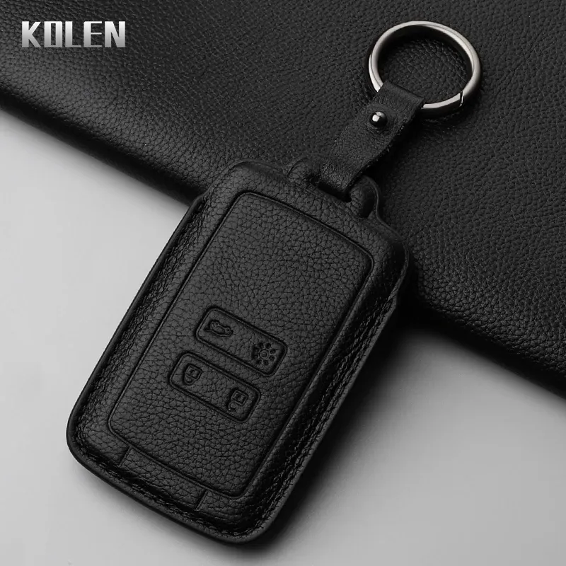 Echtes Leder Auto Karte Schlüssel Fall Abdeckung Shell Für Renault Koleos Captur Megane Clio Scenic Talisman Arkana Für Dacia Sandero Fob