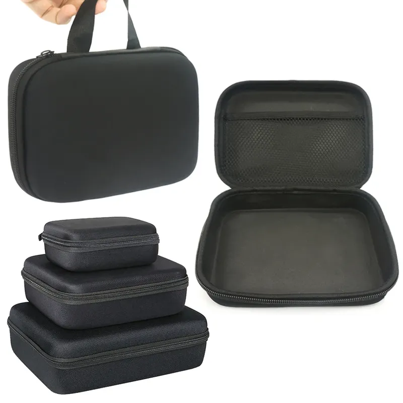 EVA-Aufbewahrungsbox, Werkzeugkoffer in verschiedenen Größen, individuelles Logo, Reise-Reißverschlusstasche, stoßfeste Schutztaschen mit Schaumstoff für Kopfhörerzubehör