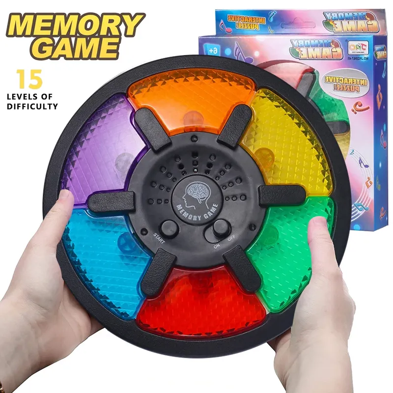 Memory-Spielmaschine, tragbares elektronisches Memory-Spiel mit Licht- und Sound-Puzzle, kreatives interaktives Spiel, Spielzeug, Memory-Training