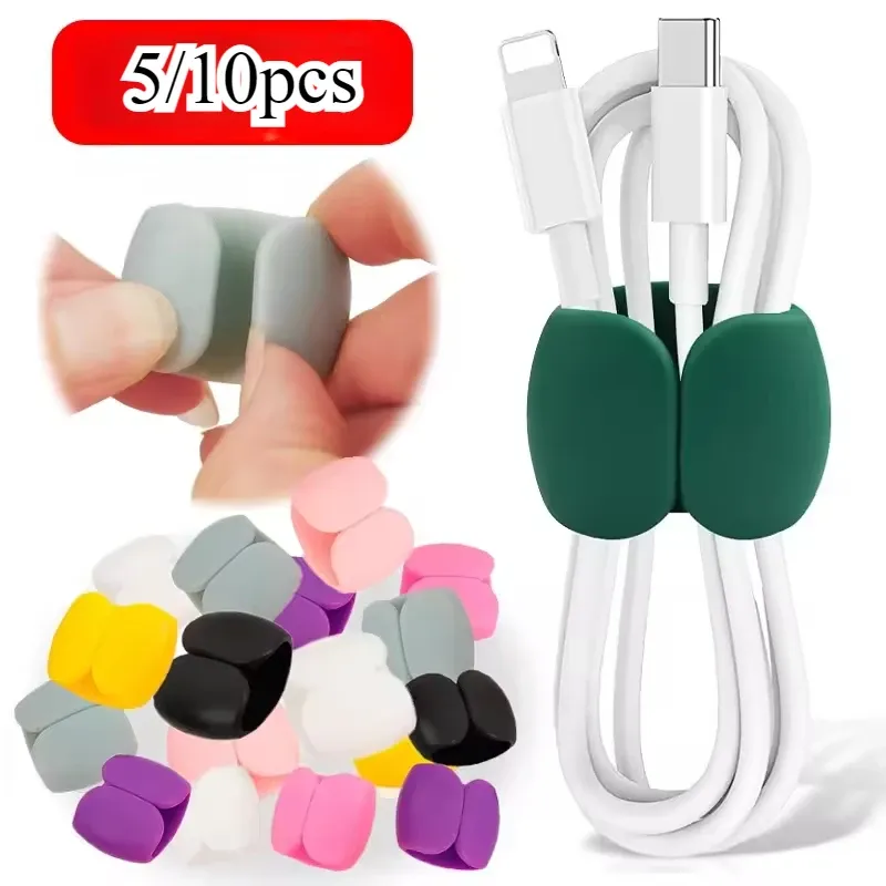 5/10PCS Kabel Wickler Organizer Clips Maus Draht Kopfhörer Halter USB Ladegerät Halter Schreibtisch Ordentlich Organizer Draht kabel Schutz
