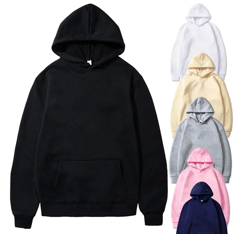 Herren Casual Hoodies Damen Fleece Warme Hoodies Frühling Herbst Pullover Mode Schwarz Mehrere Farben Übergroße Sweatshirts Top