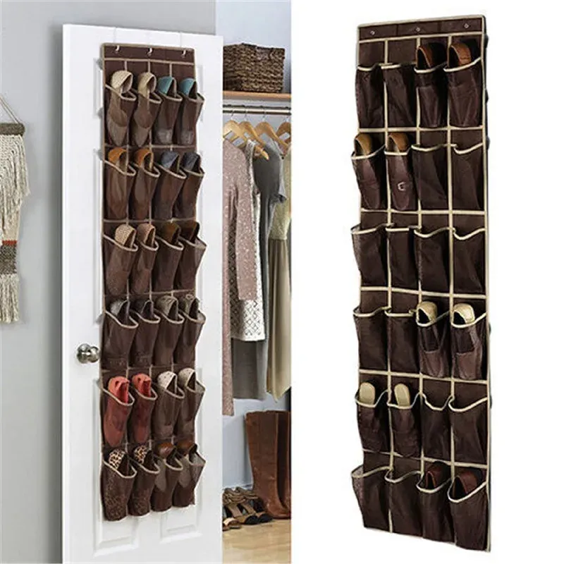 Wandbehang Schuhaufbewahrung Organizer Tasche Schuhe Rack über der Tür Stoffschrank Schrank Organizer für Schuhe Kleidung Aufbewahrungstasche - 8.83 EUR