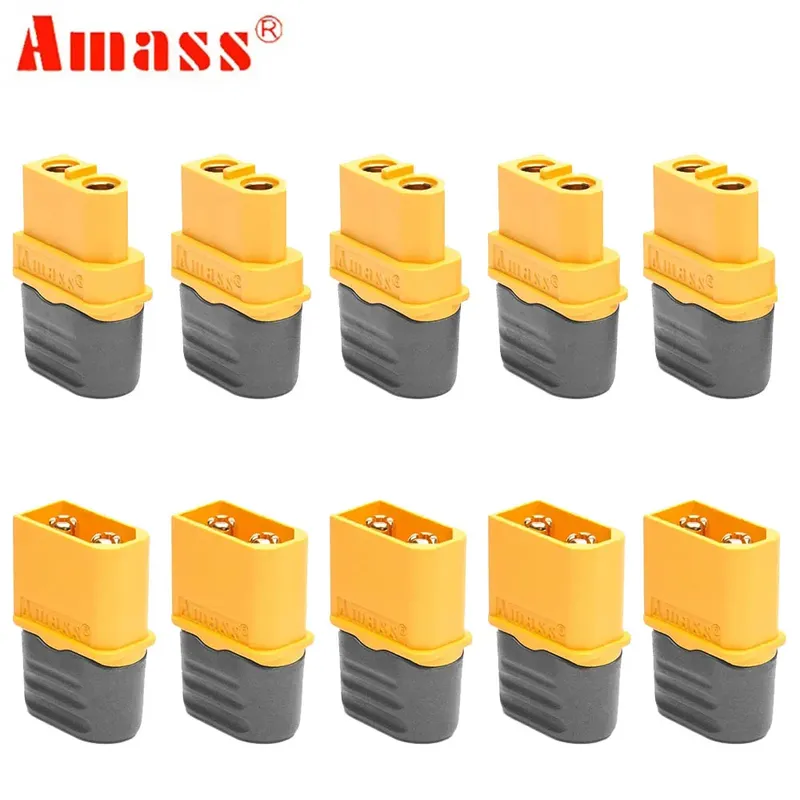 10 x Amass XT30 XT30U XT60 XT60H XT90 Rundstecker für RC Quadcopter FPV Racing Drone Lipo Batterie
