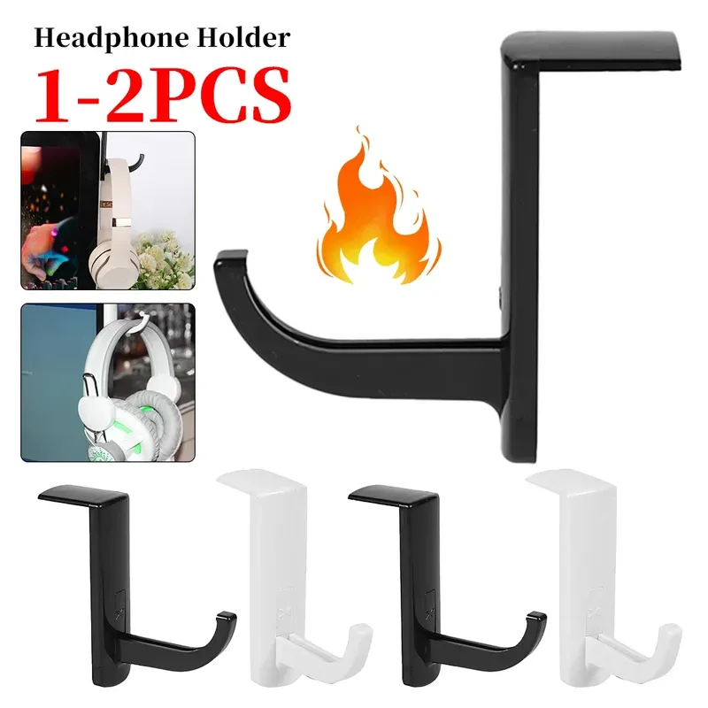 1-2PCS Gaming Kopfhörer Ständer Aufhänger Computer Monitor Rack Basis Kopfhörer Headset Stick-auf Halter Zubehör Für alle Ohrhörer