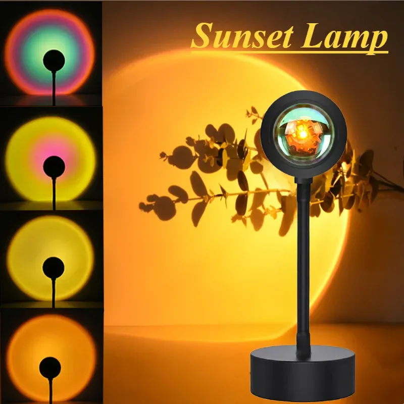 LED Atmosphäre Nachtlicht Projektor Sonnenuntergang Lampe AC 220V EU Stecker für Schlafzimmer Wohnzimmer Geschenk Hintergrund Dekoration beleuchtung