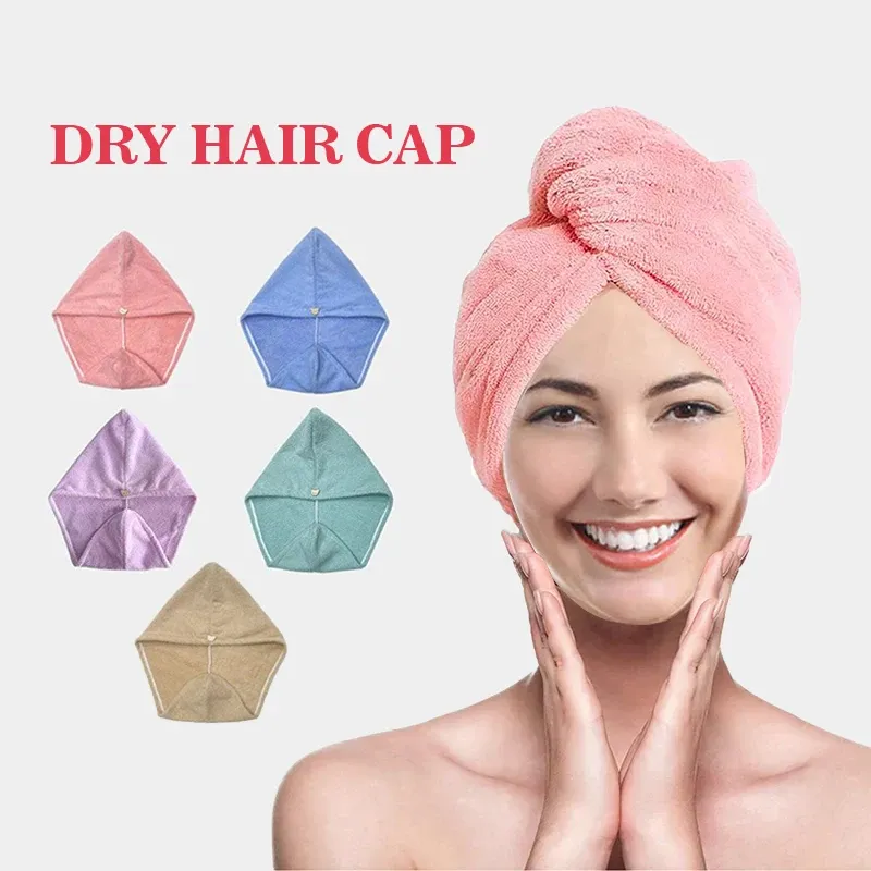 Mikrofaser-Haartuchwickel für Frauen, Dusch-Spa-Kopfwickel, Haartrocknung, Hut, Turban, Mikrofaser, Frottee, trocken, saugfähig, schnell trocknendes Haar