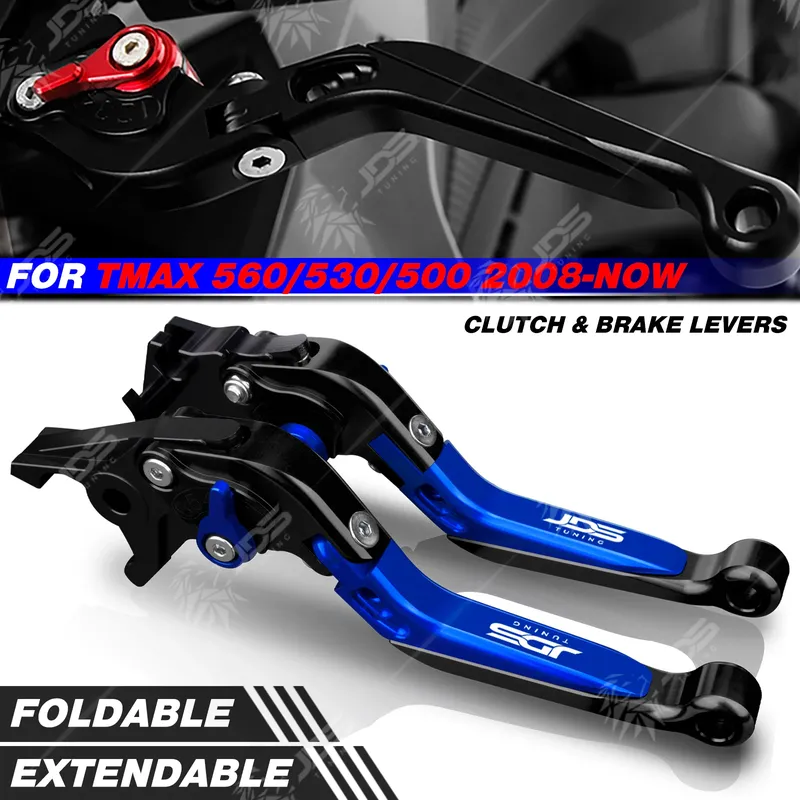 Für Yamaha XP TMAX 560/530/500 Tech Max Kupplungshebel und Bremshebel im Set Klappbare Ausziehbar Einstellbare Handhebel Brems Kupplungs Hebel Motorrad Zubehör und Teile