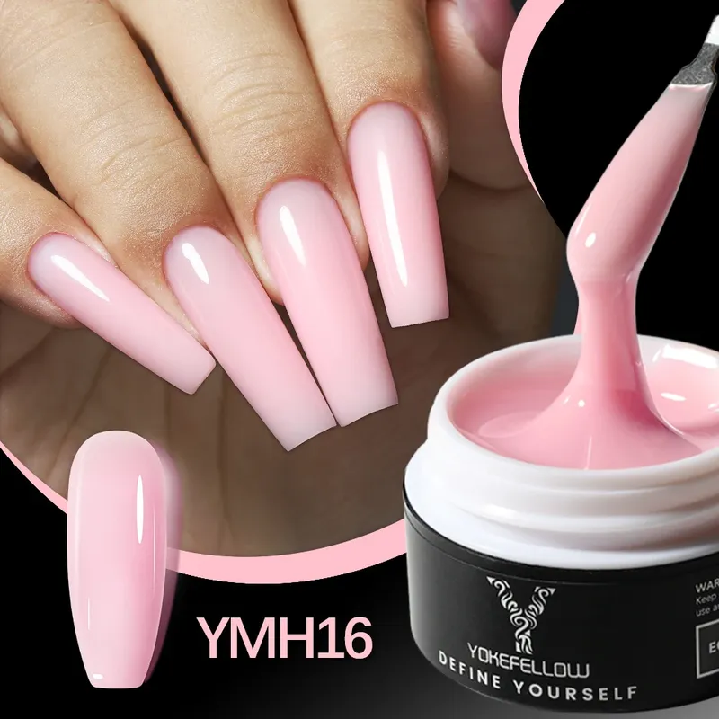 YOKEFELLOW 15g Jelly Extension Gel Nagellack Nude Pink Clear Building Construct Extend Gel Soak Off UV LED Acryl Gel Lack