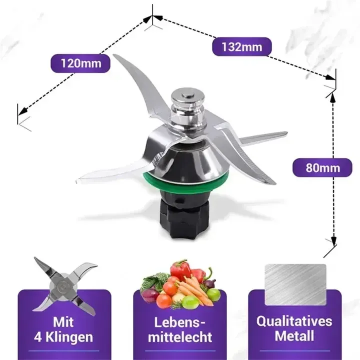 2025 Neues Mischzubehör Messer für Thermomix-Messer TM5 TM6 Klinge Thermomix für Ersatz-Küchenmaschine