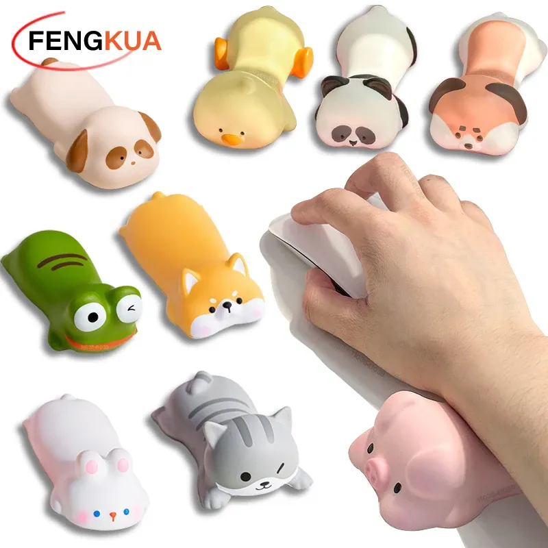 Neue Nette Tier Handgelenk Rest Unterstützung Für Maus Pad Computer Laptop Armlehne Für Schreibtisch Maus Pad Handgelenk Rest Katze Hund Ente Panda Spielzeug