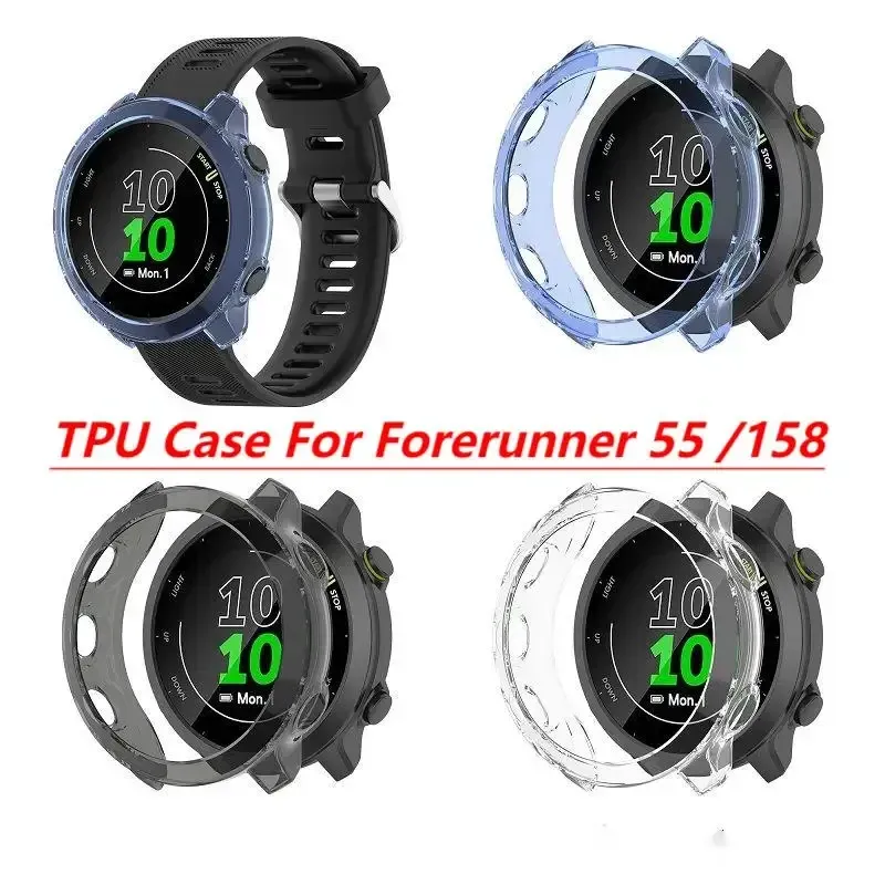 TPU Schutzhülle Abdeckung Für Garmin Forerunner 55/158 Smart Uhr Armband Klar Weiche Silikon Stoßstange Schutz Shell Zubehör