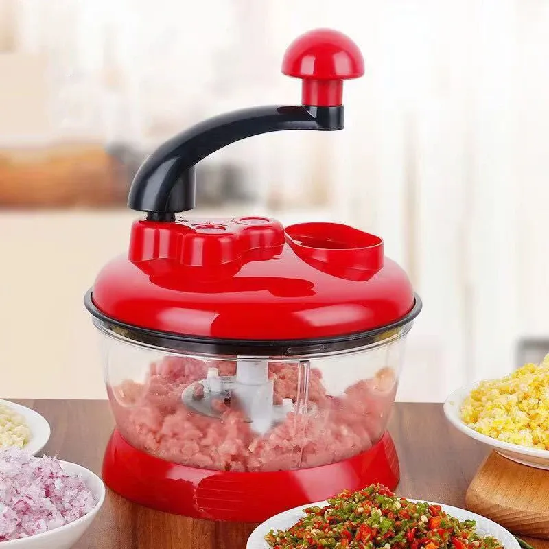 Knoblauchzerkleinerer, Gemüseschneider, multifunktionale Küchenmaschine, manueller Fleischwolf, Zwiebel-Chili-Schneider, Stampfer, Küchenzubehör