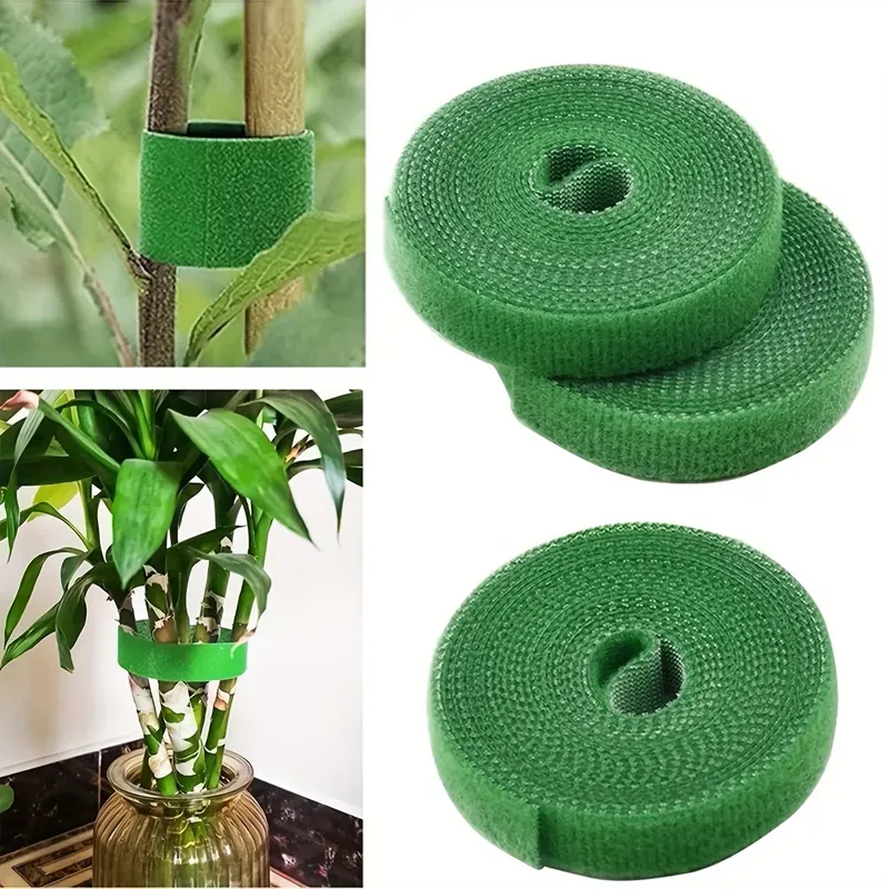 2M Nylon-Pflanzenbinder, Pflanzenverband, Hakenbindeschlaufe, verstellbare Pflanzenunterstützung, wiederverwendbares Verschlussband für Hausgarten-Zubehör