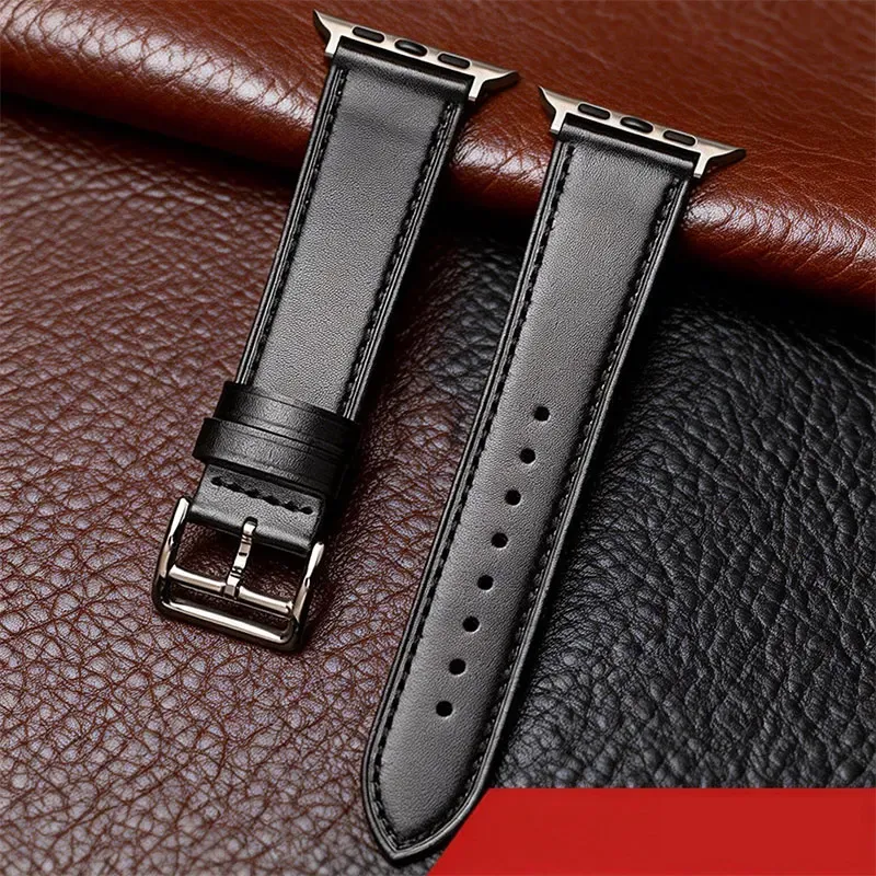 Leder-Uhrenarmbänder für Apple Watch 44mm 49mm 45mm 40mm 41mm Sport-Armband iWatch Serie Ultra 9-8-7-6-5-4-1011 42mm 46mm