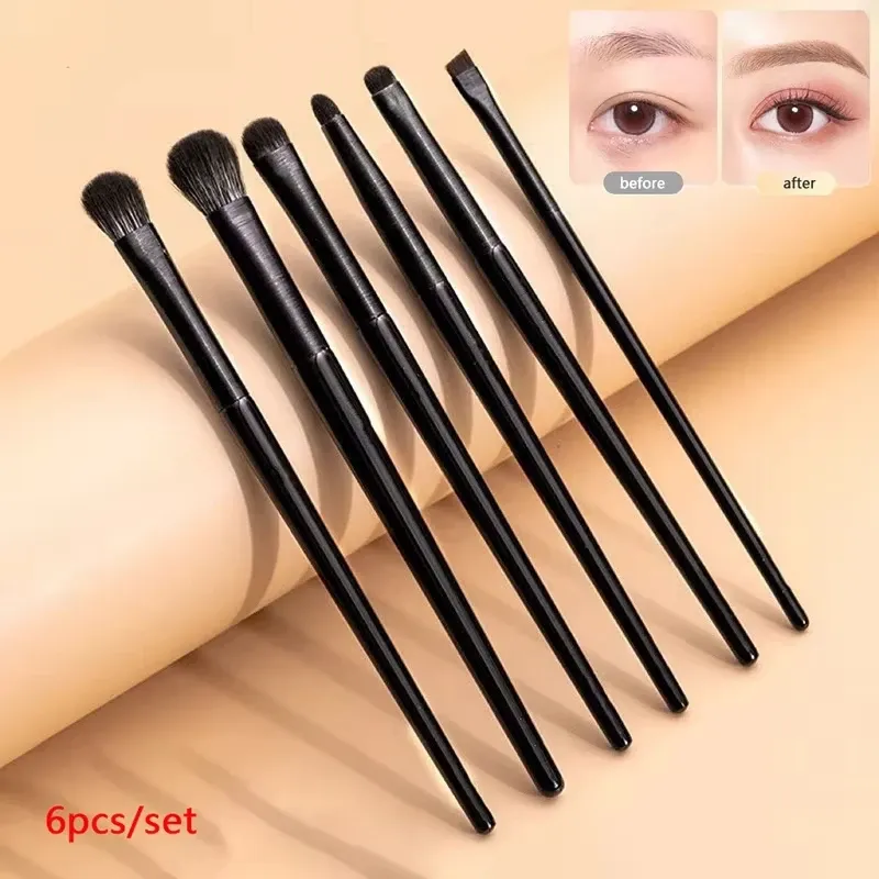 6-teiliges Augen-Make-up-Pinsel-Set: Professioneller Lidschattenpinsel mit weichen Konturen, kleine Augen-Make-up-Pinsel für detailliertes Augen-Make-up, Facia