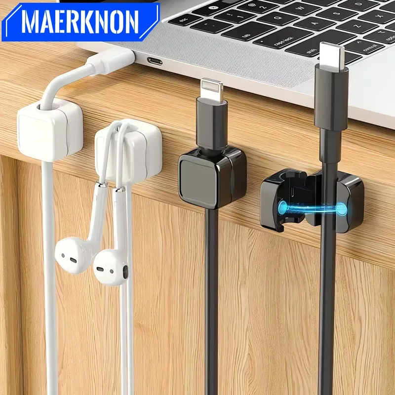 3/6PCS Magnetische Kabel Clips Einstellbare Kabel Halter Schreibtisch Ordentlich Management Clips Kabel Protector Für Maus Kopfhörer draht Organizer