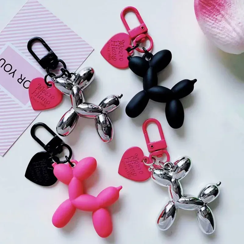 Mode Punk Y2K Ballon Hund Schlüsselanhänger für Frauen Tasche Anhänger Schmuck Schmuckstück Mädchen Auto Schlüssel Ring Schlüssel Kette Zubehör