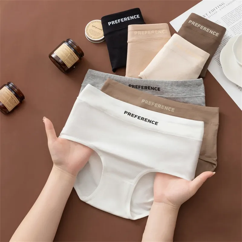 3 Teile/satz Brief Nahtlose Frauen Höschen Underpanties Sport Weiche Weibliche Unterwäsche Große Größe Sexy Reine Baumwolle frauen Dessous