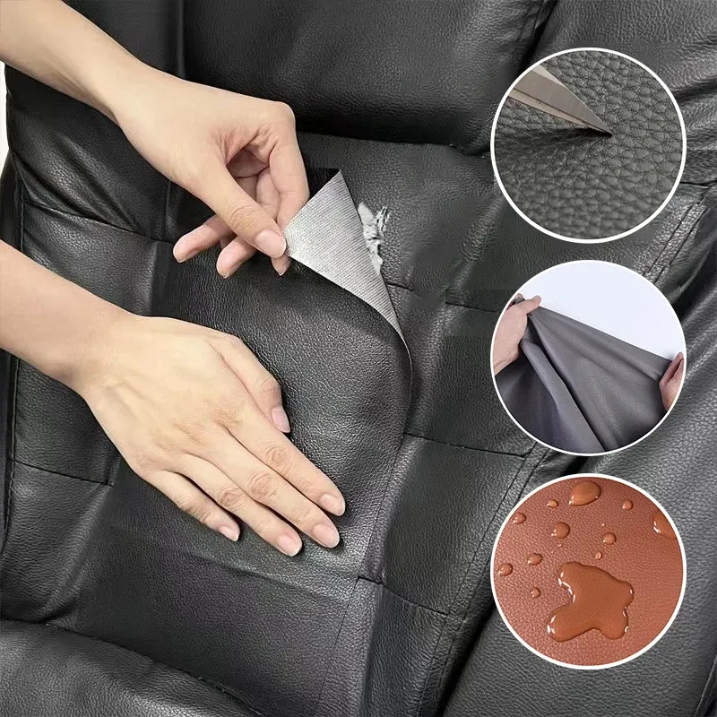 Reparaturflicken, selbstklebende Aufkleber aus Leder, PU-Leder, Stoff, für Leder, Kleidung, Sofa, Autositze, Möbel, Taschen, Reparatur, klebrig