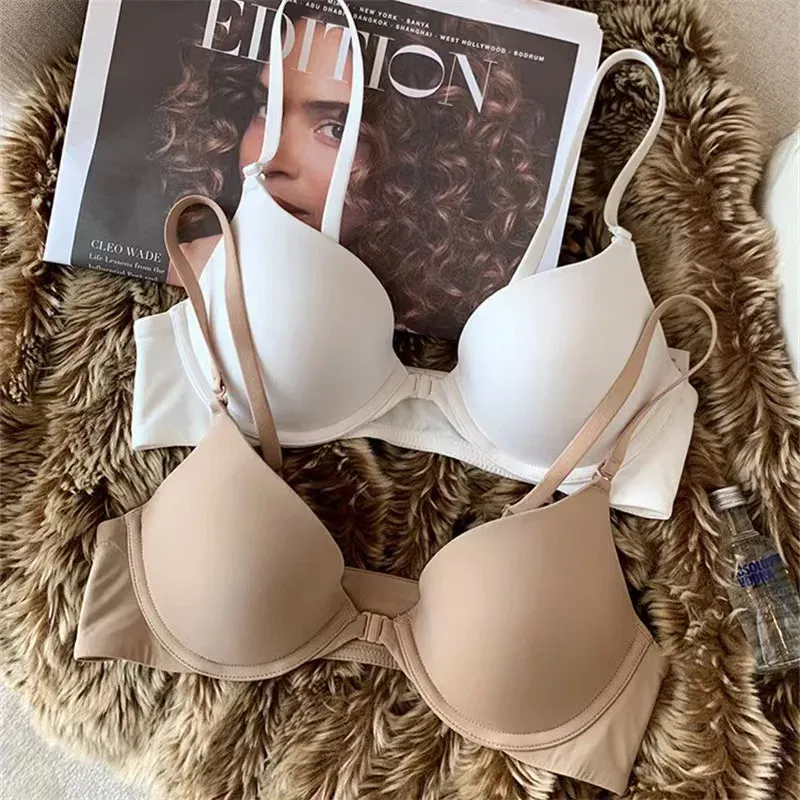 Nahtlose Push-Up Bh Verschluss Vorne Bhs Für Frauen Kleine Tasse Nicht-draht Büstenhalter Sexy Dessous Weibliche S-XL Unterwäsche dessous