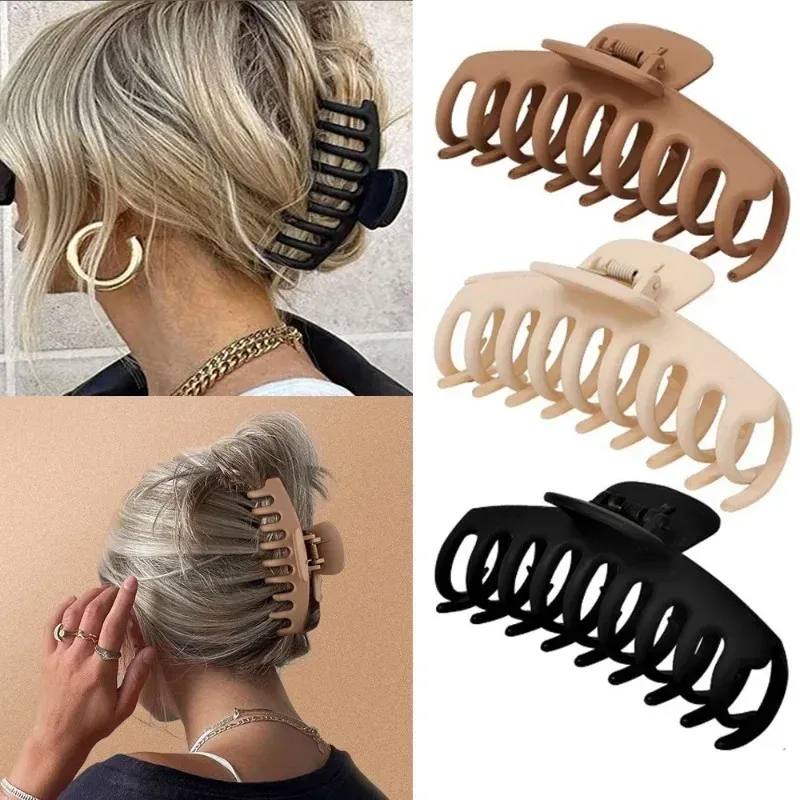 1/2/4/6 Stück große geometrische Haarklammern für Frauen, Kreuz, matt, Haarnadel, modisch, französische elegante Haarklammern, Clips, Mädchen-Zubehör-Set
