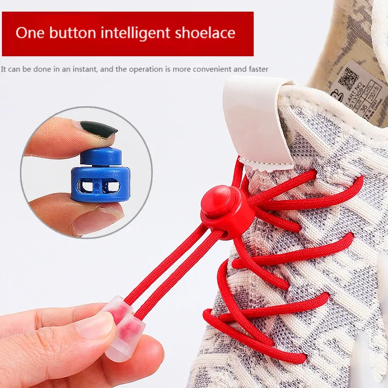 Elastische Schnürsenkel Sneakers Round Lock Schnürsenkel ohne Bänder Kinder Erwachsene Schnelle Schnürsenkel Gummibänder Lazy Shoeace Schuhe Zubehör