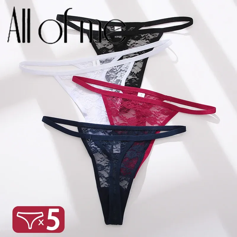 5 Teile/satz frauen Unterwäsche Spitze Höschen Floral Dessous Frau Höschen Sexy Tanga G-String Weibliche Pantys Perspektive Dessous