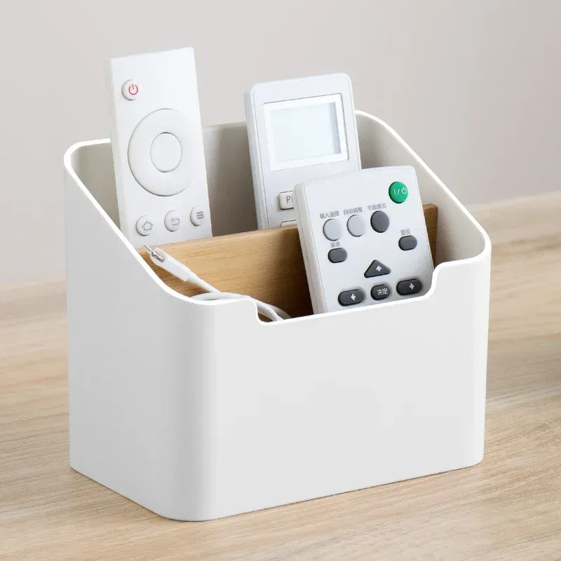 Plastik Schreibtisch-Aufbewahrungsbox für Fernbedienungen Taschentücher Kosmetik Bürobedarf Wohnzimmer-Organisation