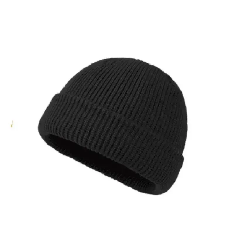 Strickmütze für Damen und Herren, Wolle, modisch, schlicht, warm, Skullies, Mützen, solide Herbst-Winter-Beanie-Mütze, trendiger Stil - 4.7 EUR