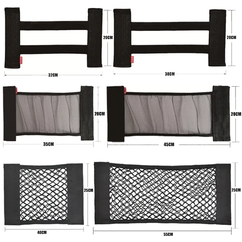 Auto Zurück Hinten Sitz Lagerung Net Elastische String Net Universal Mesh Lagerung Tasche Magie Aufkleber Auto Auto Stamm Organizer Zubehör