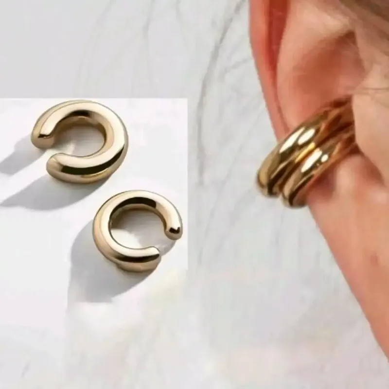 Modische und minimalistische Clip-Ohrringe für Frauen und Mädchen, ohne perforierte Ohrspitzen oder gefälschte Knorpel-Ohrclips, geeignet