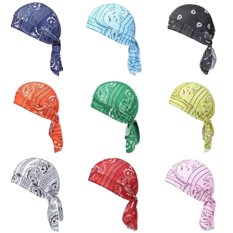 Herren Bandana Schal Radfahren Kopftuch Taschentuch Kopf Outdoor Piraten hut Motorrad gedruckt Paisley mehrfarbigen Hip-Hop-Tanz