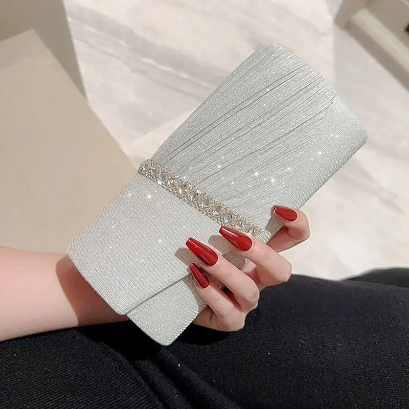 Mode Damen Luxus Pailletten Kupplungen Abend Taschen Glitter Bankett Handtaschen Frauen Kette Schulter Tasche Abendessen Tasche Hochzeit Party