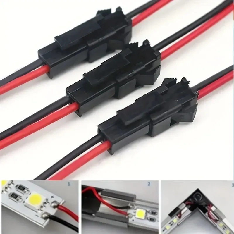 10 Pairs 2 Pin Steckdose Männlich Zu Weiblich Draht Stecker LED Streifen Lampe Fahrer Anschlüsse Kabel Schnell Adapter 10