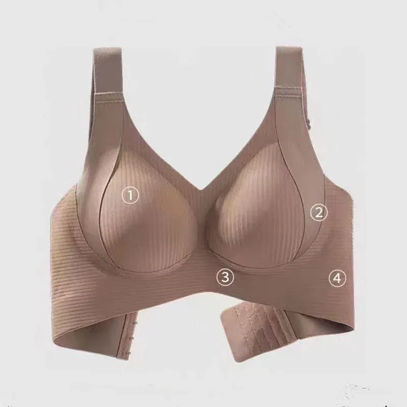 Nahtlose Damenunterwäsche, dünner Stil, große Brüste, kleine Brüste, keine Drähte, Pull-up und Anti-Durchhang-BH in großen Größen