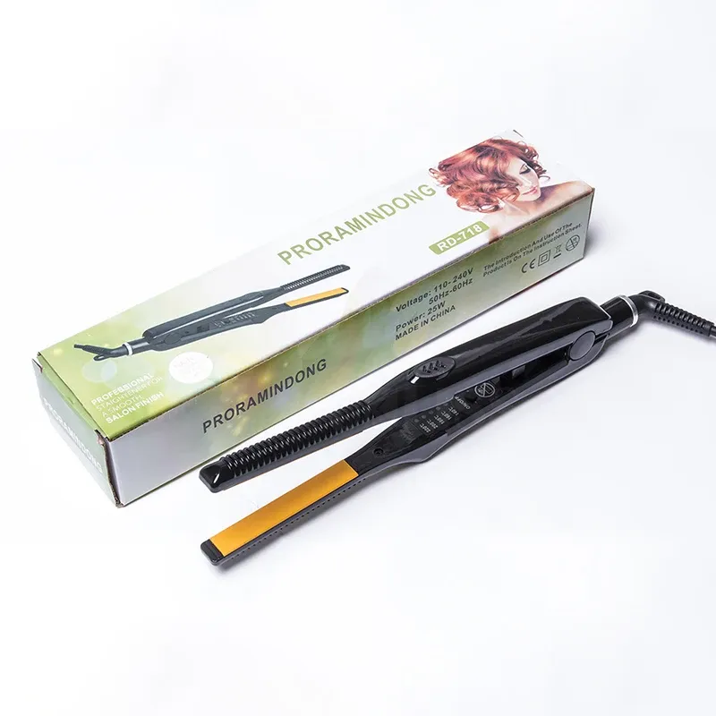 Mini Teddy Wave Haarglätter, dünner Bleistift, Glätteisen, Titan, professioneller Salon-Lockenwickler für kurzes Haar