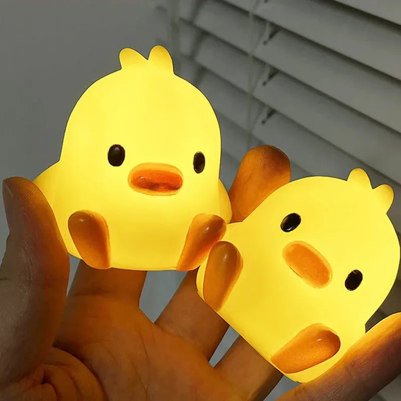 Niedliche Enten-Nachtlampen, Tier-Nachtlichter, Desktop-Ornament, dekorative Tischleuchten für Schlafzimmer, Nachttisch-Schlaflampe