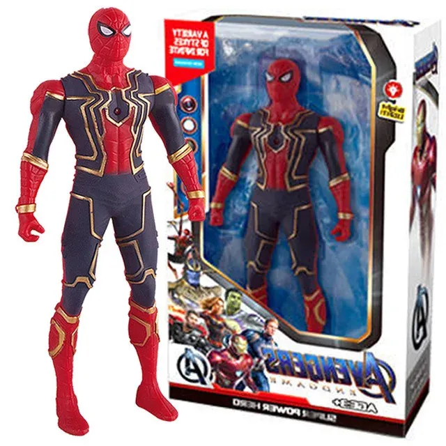 17 cm Marvel Spiderman Modell Anime Action-figuren Spider-man Captainironman Leuchtende kinder Spielzeug Dekoration puppen Geschenke