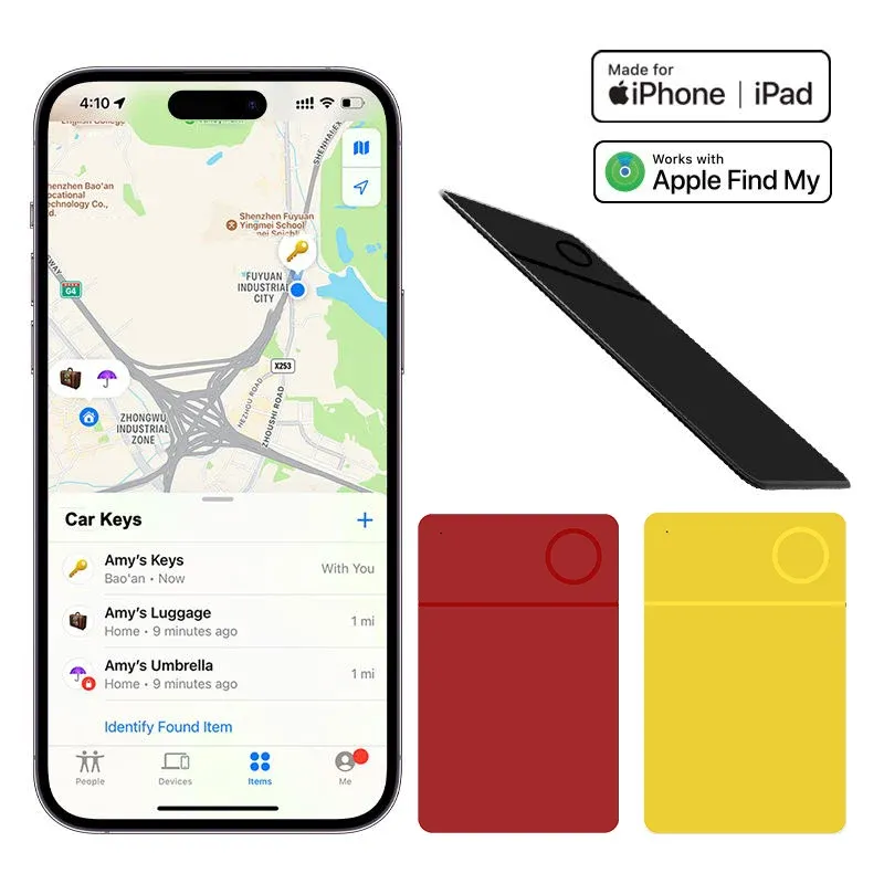 Intelligenter Bluetooth-GPS-Karten-Tracker basierend auf IOS Find My APP Anti-Lost Item Locator für iPhone Gepäcktasche Schlüsselfinder-Tag