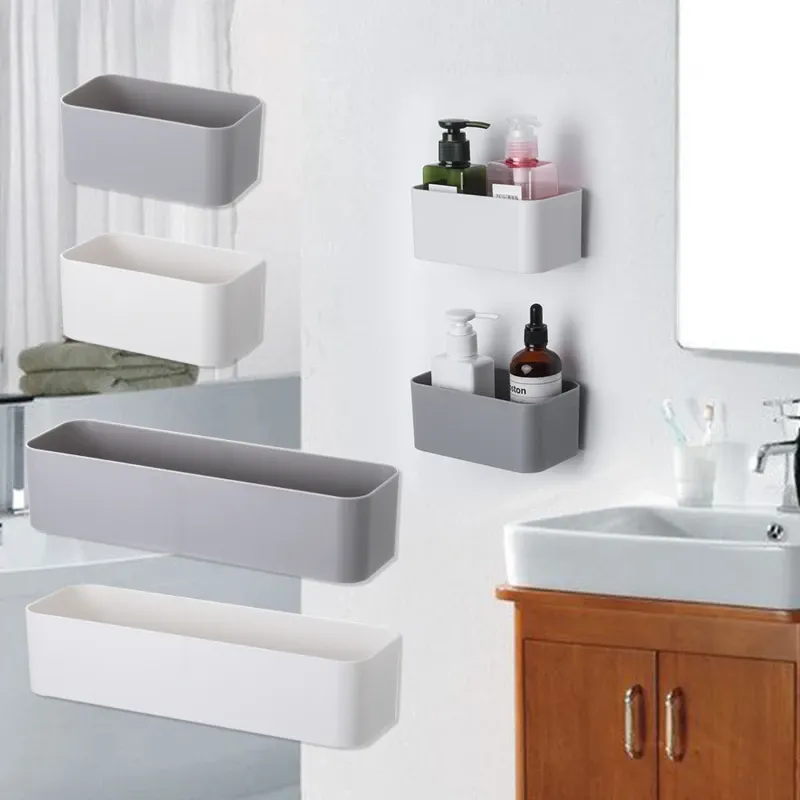 An der Wand montierter Organizer, Make-up-Tisch, Aufbewahrungsbox, Regal, selbstklebender Aufhänger, Küche, Badezimmer, Aufbewahrungsregal, Schublade, Organizer, Behälter