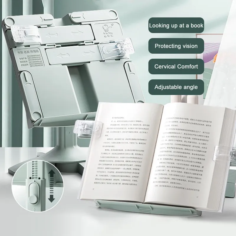 Neuer Lese-Bücherständer mit Hebe- und Landefunktion, verstellbarer Tablet-Bücherhalter, multifunktionaler Bücherständer für das Arbeitszimmer im Homeoffice