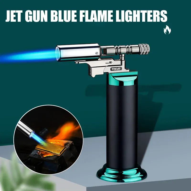 Sprühpistolen-Feuerzeug mit Starker Blauer Flamme, Einstellbare Flammengröße, 360° Drehbar ° Umkehrbare Outdoor- und Heim-Gadgets - 7.2 EUR